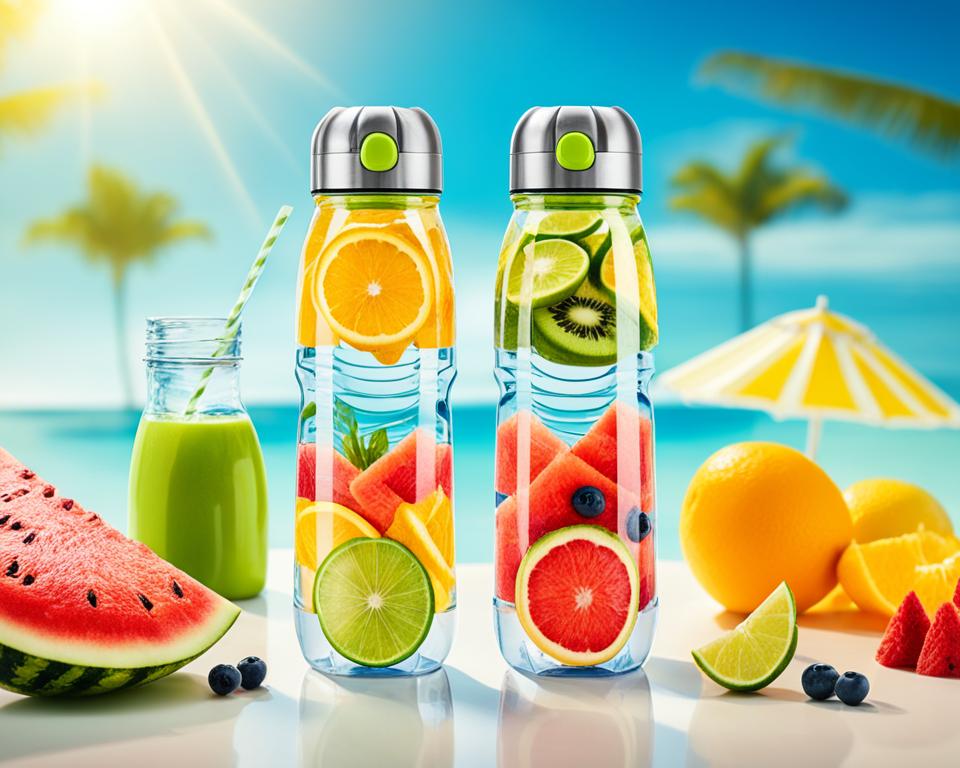 water bottle with fruit infuser